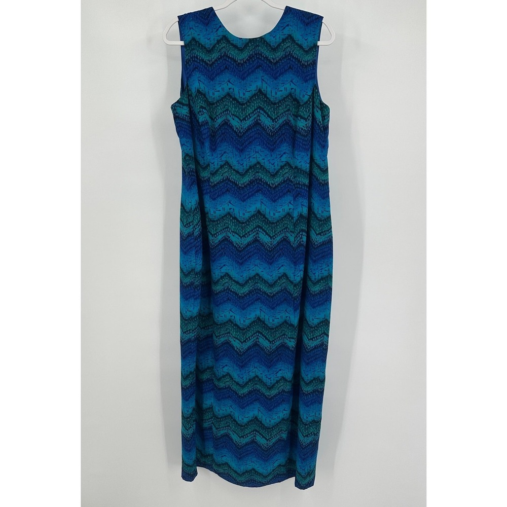 Spenser Jeremy Womens Silk Boho Resort Maxi Dress Sz 16 Mermaid Coastal Abstract